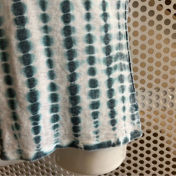 Chaser Vintage Ribbed Tie Dye Short sleeve Tee Shirt Size Small Green/White - Picture 4 of 7